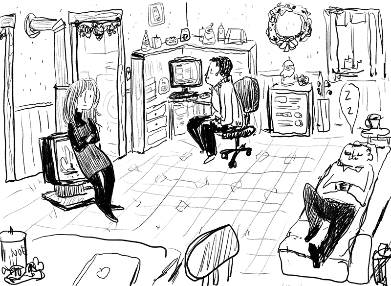 Illustration for article titled More of Kate Beaton's Live-Cartooned Christmas